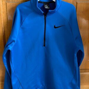 Mens Nike Dri-Fit Quarter Zip - Blue - Size Medium